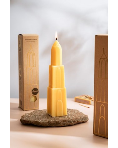 4,5 x 20 cm.Domtorenkaars Utrecht  in cadeaudoosje  4 stuks