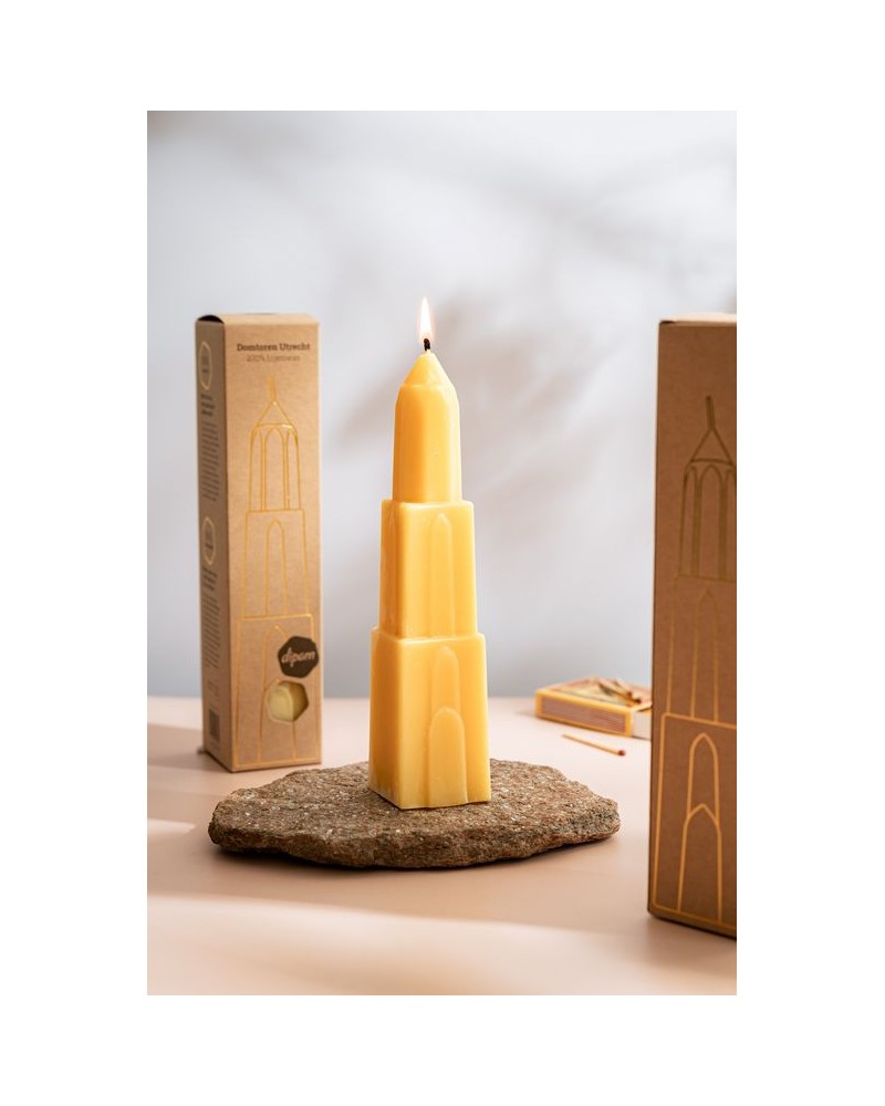 4,5 x 20 cm.Domtorenkaars Utrecht  in cadeaudoosje  4 stuks