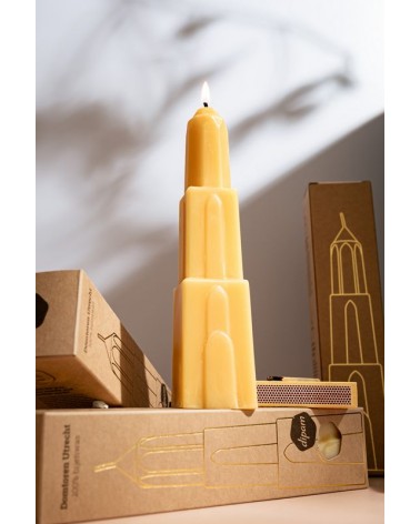 4,5 x 20 cm.Domtorenkaars Utrecht  in cadeaudoosje  4 stuks