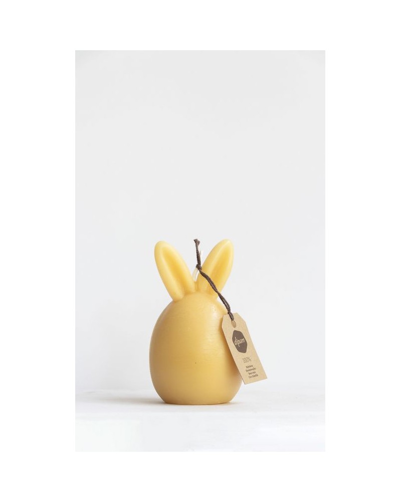 10,5 x 6 cm. Bijenwaskaars EI- kaars Haas 6 stuks