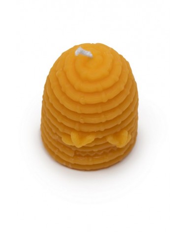 KO Kaars in de vorm van een bijenkorf met twee bijtjes